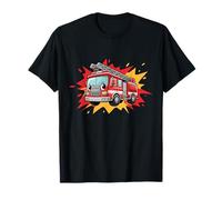 Camion de Pompiers de Dessin animé pour Enfants T-Shirt
