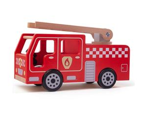 Camion de pompiers de ville en bois