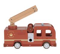 Camion De Pompiers En Bois Rouge, Bleu, Jaune TU