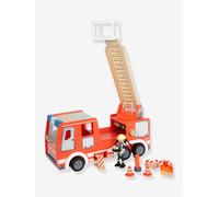 Small Foot Design – Camion de pompiers en bois 12657, échelle pivotante & tuyau, dès 3 ans