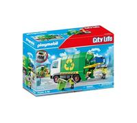 Playmobil - Camion de recyclage 71234 - À monter soi-même - Dès 4 ans - Vert et blanc