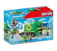 Playmobil - Camion de recyclage 71234 - À monter soi-même - Dès 4 ans - Vert et blanc