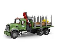 Camion de transport de bois MACK Granite avec grue et rondins de bois - BRUDER - Modèle 2824 - Echelle 1:16