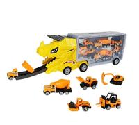 Camion de transport de voitures de dinosaure, camion transporteur de dinosaures, éjection éjectationnelle Race Track Transport Transport Truck Toys, Deform