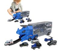 Camion de transport de voitures de dinosaure, camion transporteur de dinosaures, éjection éjectationnelle Race Track Transport Transport Truck Toys, Deform