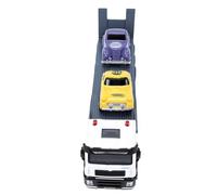 Camion de Transport en Alliage avec 2 Mini Voitures, Porte-Voitures