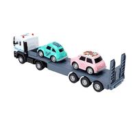 Camion de Transport en Alliage avec 2 Mini Voitures Porte-Voitures pour (A)