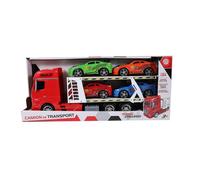 MGM Jouet – Camion transport TURBO CHALLENGE 097280-1/24 – Friction +4 voitures – Modèle aléatoire