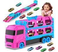 Camion de Transport VATOS avec 6 Voitures Jouets - Ensemble Éducatif et Amusant pour Enfants (3-7 ans)