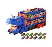 Camion de transporteur de voitures de dinosaure, camion de dinosaure qui mange la voiture - Toi de véhicule de transport de camions de transport de dinosaures pliables,Transformez le jeu de jeu avec u
