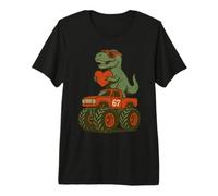 Camion d'équitation Trex 67 Meme Dinosaur 6 7 Dinosaure pour la Saint-Valentin T-Shirt Haut de Gamme