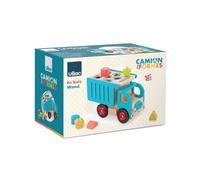 Camion d'éveil - VILAC - 2122 - boîte à formes 6 pièces - benne basculante détachable - pouët-pouët mécanique