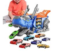 Camion Dinosaure Avec Voitures Double Piste 12 Voitures Miniatures avec une