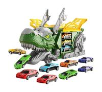 Camion dinosaure jouet 12 mini voitures et double voie portable avec