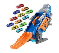 Camion Dinosaure Jouet Double Piste 12 Voitures Miniatures avec une Poignée