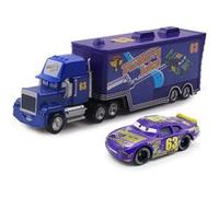 Camion Pixar Mack-A31 Avec 1 petit véhicule ,1:55 moulé ,21*6.5*4.5cm - Bleu