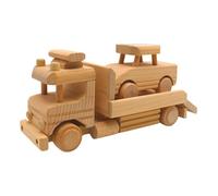 Camion Durable comme Voiture Miniature, Voiture décorative comme remorqueur, Camion avec Voiture, Camion à Bois avec Voiture, dépanneuse en Bois, L/l/H 28 x 9 x 11 cm.