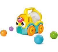 Camion Fun Trott Tomy Toomies | Camion-Trotteur avec citerne Qui Tourne et Lance des balles | Jouet Amusant de Cause à Effet | Jouet pour bébé dès 18 Mois