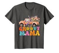 Camion Groovy Mama Rétro Hippie Vintage T-Shirt, Enfant, Asphalte, 8 Ans