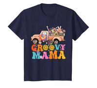 Camion Groovy Mama Rétro Hippie Vintage T-Shirt, Enfant, Bleu Marine, 2 Ans
