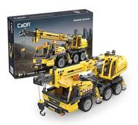 CaDA Jeu de construction Camion-grue 658 pièces Jaune pour enfants