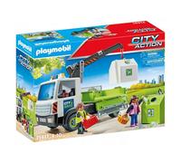 Playmobil 71431 Camion-Grue de Recyclage de Verre - City Action - Camion équipé d'une Grue Qui pivote - Dès 4 Ans