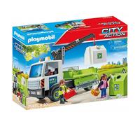 Playmobil 71431 Camion-Grue de Recyclage de Verre - City Action - Camion équipé d'une Grue Qui pivote - Dès 4 Ans
