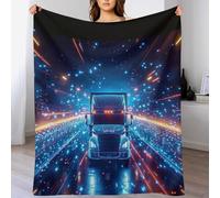 Camion Impression 3D Couverture Légère en Polaire De Flannel Linge De Lit Couvre-lit Couvertures De Canapé (130×150cm)
