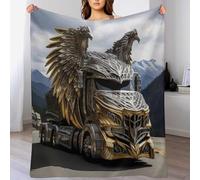 Camion Impression 3D Couverture Légère en Polaire De Flannel Linge De Lit Couvre-lit Couvertures De Canapé (130×180cm)