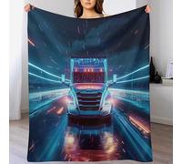 Camion Impression 3D Couverture Légère en Polaire De Flannel Linge De Lit Couvre-lit Couvertures De Canapé (100×130cm)