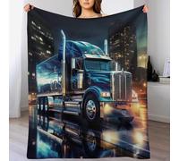 Camion Impression 3D Couvertures Légère en Polaire De Flannel Linge De Lit Couvre-lit Couverture De Canapé (130×150cm)