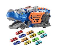 Camion jouet dinosaure - Mini voiture - Support de rail portable - Design de rangement à double rampe - Pour , filles, anniversaires, Nouvel An, festival, offre surprise - 14,17 x 5,12 x