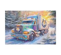 Camion Lourd dans Un Paysage Enneigé 1000 Pièces Puzzle Personne Âgée en Carton Anti-Déchirure Facile Débutant Anti-Stress Thérapie Occupationnelle Cadeau Anniversaire Pas Cher 1000 PCS