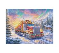 Camion Lourd dans Un Paysage Enneigé 500 Pièces Puzzle Adolescent en Carton Rigide Difficulté Moyenne Activité Éducative Voyage Déplacement Cadeau Anniversaire Petit Prix 500 PCS