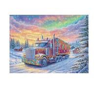 Camion Lourd dans Un Paysage Enneigé 500 Pièces Puzzle Adolescent en Carton Rigide Difficulté Moyenne Activité Éducative Voyage Déplacement Cadeau Anniversaire Petit Prix 500 PCS