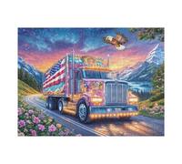 Camion Lourd dans Un Paysage Enneigé 500 Pièces Puzzle Famille en Carton Rigide Difficulté Moyenne Activité Familiale Anti-Stress Loisir Créatif Idée Cadeau Anniversaire Premium 500 PCS