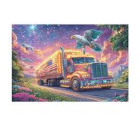 Camion Lourd dans Un Paysage Nocturne 1000 Pièces Puzzle Créatif en Carton Rigide sans Déformation Difficulté Moyenne Activité Manuelle Loisir Créatif Cadeau Créatif Anniversaire 1000 PCS