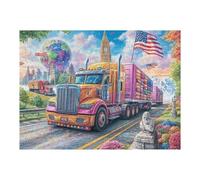 Camion Lourd scène de Nuit 500 Pieces Casse-tête Amateur d'art en Carton Haute Densité Difficile Niveau Expert Décoration Murale Salon Cadeau Fête des Mères 500 PCS