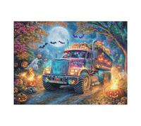 Camion Lourd scène de Nuit 500 Pieces Casse-tête Créatif en Carton Épais Rigide Difficulté Moyenne Activité Manuelle Loisir Créatif Cadeau Noël Qualité Premium 500 PCS