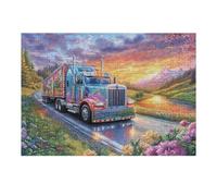 Camion Lourd sur l'Autoroute 300 Pièces Puzzle Collectionneur en Carton Rigide sans Déformation Très Difficile Motif Complexe Décoration Murale Qualité Premium 300 PCS
