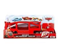 Camion mack 33 cm avec rampe - vehicule transporteur 12 voitures (non incluses) - cars disney - set jouet enfant et carte