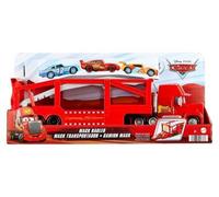 Camion Mack 33 cm avec rampe - Vehicule Transporteur 12 voitures (non incluses) - Cars Disney - Set Jouet Enfant et carte