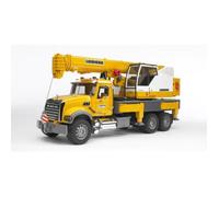 Camion MACK avec grue Liebherr intégrée - BRUDER - MACK - Jaune - Extérieur - Camion avec grue