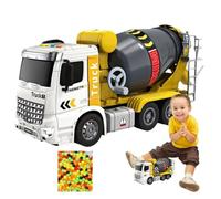 Camion malaxeur à ciment jouet,Camions de construction Lumières de | Véhicule de construction de camion malaxeur de ciment pour cadeau d'annive