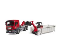 Camion Man Tgs Avec Benne Amovible Et Chargeur Schäffer Rouge TU