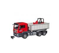 Camion MAN Tgs avec Conteneur et Chargeur de Chantier Schaffer Miniature 1/16 Rouge