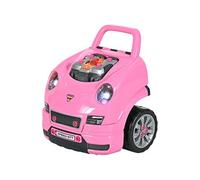 HomCom Camion mécano 2 en 1 – Jouet bricolage 3–5 ans, 61 pièces, sons & lumières – Rose