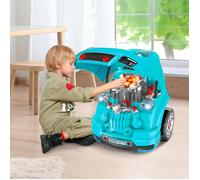 Camion mécano 2 en 1 jouet bricolage enfant jeu d'imitation mécanicien nombreux qccessoires total de 61 pièces bleu