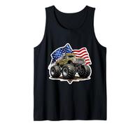 Camion Monstre américain Patriotique Camouflage Soldat Militaire USA Débardeur