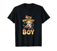Camion Monstre Chiot 4ème Anniversaire garçon T-Shirt